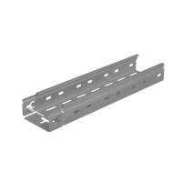 Лоток листовой перфорированный 100х50 L3000 сталь 0.7мм "БЫСТРЫЙ МОНТАЖ ПЛЮС" LPplus50-100-0.7-3000 оцинк. КМ PL0202