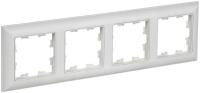 Рамка 4-м BRITE РУ-4-БрАБ арктич. бел./бел. IEK BR-M42-12-K91