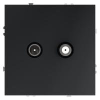 Розетка телевизионная оконечная TV + SAT 2-м СП S70 механизм графит Voltum VLS060407