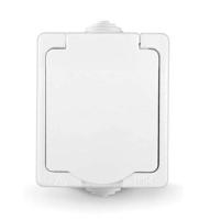 Розетка 1-м ОП Аллегро 16А с защ. крышкой защ. шторки с заземл. IP54 бел. UNIVersal 5563286