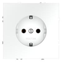 Розетка 1-м СП S70 16А с заземл. механизм бел. матов. Voltum VLS040102
