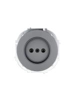 Розетка 1-м СП OSEN без заземл. ПБТ механизм сер. матов. LEZARD 743-7488-121B