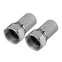 Разъем антенный на кабель штекер F для кабеля SAT (с резиновым уплотнителем) (блист.2шт) Rexant 06-0005-A2