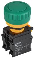 Кнопка "Грибок" 1НО+1НЗ MASTER поворотн. с фиксацией зел. IEK MI-BG60-11ZS-3-23-K06