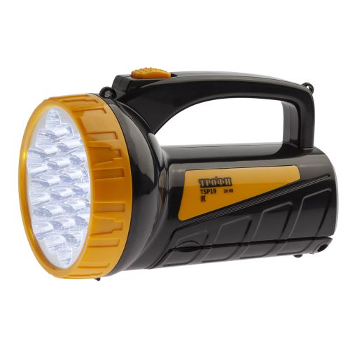 Фонарь-прожектор аккумуляторный TSP19 19 + 18LED аккум. 4В 2А.ч ЗУ 220В (картон. упак.) Трофи C0045552/Б0008436