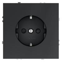 Розетка 1-м СП S70 16А с заземл. защ. шторки механизм графит Voltum VLS040207