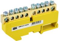 Шина PE "земля" на DIN-изол. ШНИ-8х12-10-Д-Ж IEK YNN10-812-10D-K05