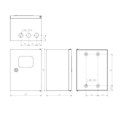 Корпус ЩМПг (окно)-00 290х220х175 IP54 NO_SIMPLE_STM_SHMPg(okno)-00_IP54 метал. Эра Б0041659