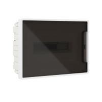 Щиток встраиваемый Фрейм (FRAME) ЩРв-п-12 12мод с тонированной дверцей с 2 шинами PEN на 6 и 8 отверст. бел. DKC F12B1WD