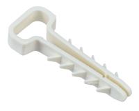Дюбель-хомут 6х12мм для плоского кабеля нейлон бел. (уп.100шт) IEK UDH14-06-12-100-K01