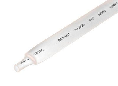Трубка термоусадочная ТУТ нг 10.0/5.0 бел. 1м REXANT 21-0001