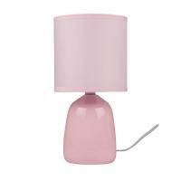 Светильник настольный JH2-02-pk E14 IP20 130х130х255мм керамика; ткань; PVC-пластик роз. JazzWay 5062337