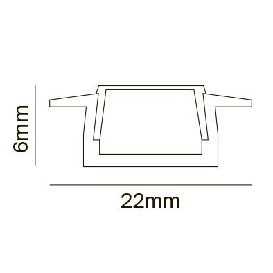 Профиль алюминиевый встраив. 22х6 Maytoni ALM004S-2M