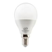 Лампа светодиодная RS LED G45 E14 6W 220-240V 6Вт шар матовая 2700К тепл. бел. E14 600лм 220-240В Ra90 Русский Свет 15010445050