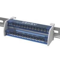 Шина на DIN-рейку в корпусе (кросс-модуль) 2 группы по 15 отверстий 125А TOKOV ELECTRIC TKE-DBTB-125-2-15/L+PEN