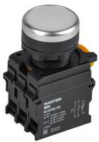 Кнопка d22мм 1НО+1НЗ MASTER с подсветкой бел. IEK MI-BT60-11D-3-12-K01