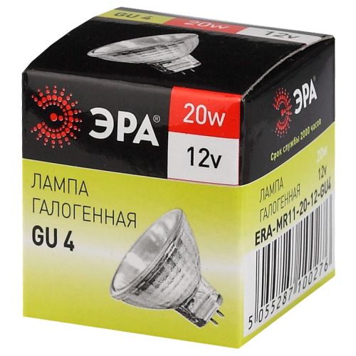 Лампа галогенная GU4-MR11-20W-12V-30Cl ЭРА C0027361
