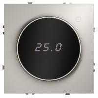 Терморегулятор электронный S70 с индикацией и датчиком для теплого пола механизм кашемир Voltum VLS070103