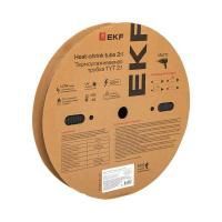 Трубка термоусадочная ТУТ нг 30/15 черн. (уп.50м) EKF tut-30-b