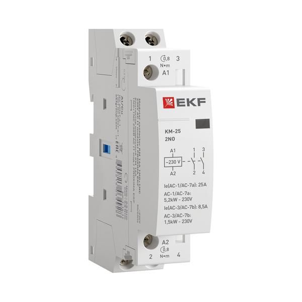 Контактор модульный КМ 25А 2NО (1 мод.) EKF km-1-25-20