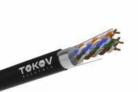 Кабель витая пара F/UTP 4х2х24AWG(0.48мм) кат.5E PE outdoor Fluke tested 305м (м) TOKOV ELECTRIC TKE-C05-F/UTP-42-5E-305-OD