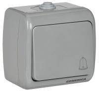 Выключатель кнопочный 1-кл. ОП AQUATIC ВС-20-1-3-А 10А IP54 GENERICA EVA14-K03-10-54