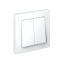 Выключатель 2-кл. AtlasDesign (сх. 5) 10AX быстрозажим. клем. в сборе бел. SE ATN000152S