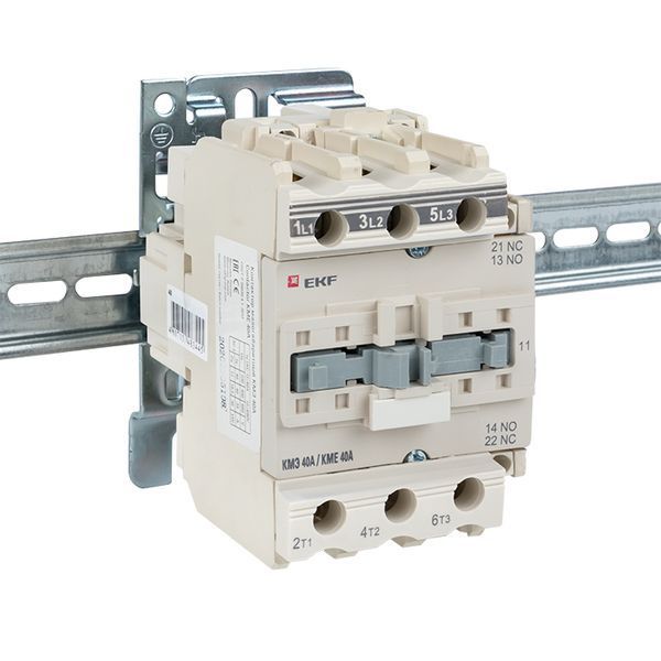 Контактор КМЭ 40А кат. 195.5-253В AC 1НО+1НЗ EKF ctr-s-40-220