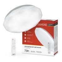 Светильник светодиодный COMFORT DIAMOND 75Вт 3000-6500К 6000лм 230В 480х80мм с пультом ДУ IN HOME 4690612034799