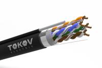 Кабель витая пара F/UTP 4х2х24AWG(0.48мм)+тросс кат.5E PE Fluke tested (м) TOKOV ELECTRIC TKE-C05-F/UTP-42-5E-305-ODC