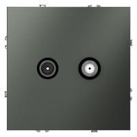 Розетка телевизионная оконечная TV + SAT 2-м СП S70 механизм титан Voltum VLS060406