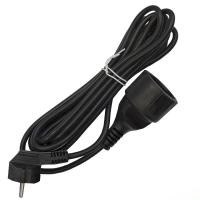 Удлинитель-шнур 1х3м с заземл. 16А IP20 ПВС 3х1 черн. DOMTOK 2342