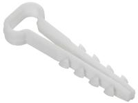 Дюбель-хомут 10х5мм для плоского кабеля нейлон бел. (уп.100шт) GENERICA UDH14-10-05-100-K01-G
