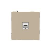 Розетка компьютерная 1-м KANT RJ45 кат.5E без шторки ванильн. марципан DKC 7015663