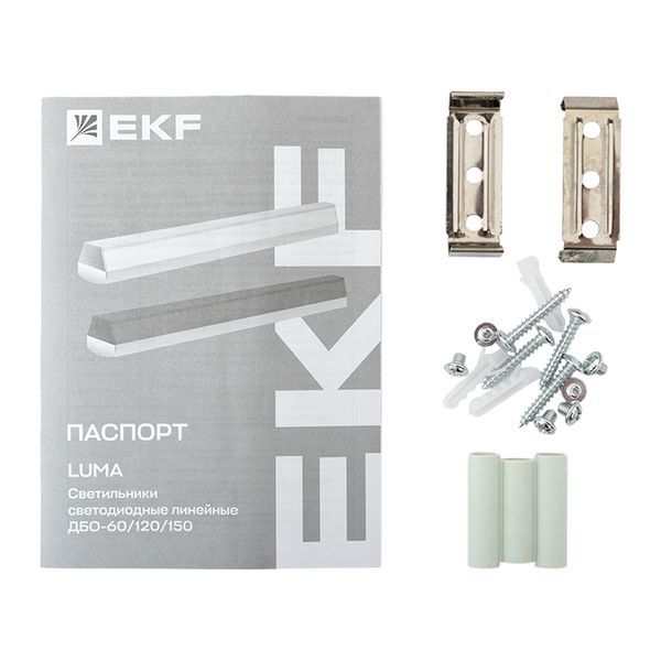 Светильник светодиодный ДБО-60 24Вт 4000К IP20 590х65х70 линейный бел. LUMA EKF LBL-60-24-W-4000