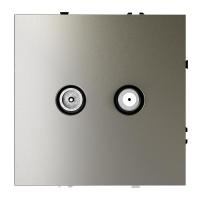 Розетка телевизионная оконечная TV + SAT 2-м СП S70 механизм шелк Voltum VLS060404