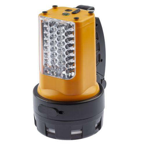 Фонарь-прожектор аккумуляторный Альфа PA-601 19LED + 24LED литиевый аккум. 3А.ч ЗУ 220В + 12В (инд. упак.) Эра Б0031036