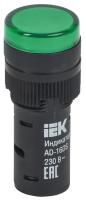 Лампа светосигнальная AD16DS d16мм 230В AC зел. KARAT IEK BLS10-ADDS-230-K06-16