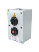 Пост кнопочный ПКУ-15-21.121-54 У2 (1хВК30-10-11110-54 (1з+1р) черн. + 1хВК30-10-11110-54 (1з+1р) красн. + PG-19) пост управления Электротехник ET054487