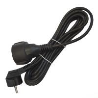 Удлинитель-шнур 1х5м с заземл. 16А IP20 ПВС 3х1 черн. DOMTOK 2359