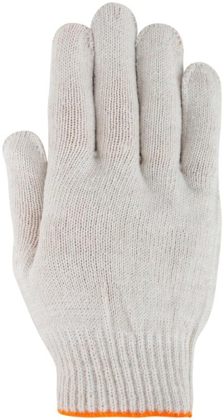 Перчатки вязаные "Волна" (4 нити) 10 класс вязки х/б с ПВХ 12491