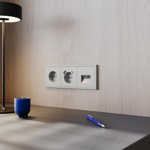 Розетка 1-м СП S70 16А с заземл. механизм сталь Voltum VLS040105