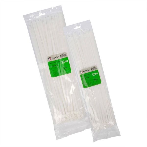 Хомут кабельный КСС 5х300 нейл. бел. (уп.100шт) Fortisflex 49404