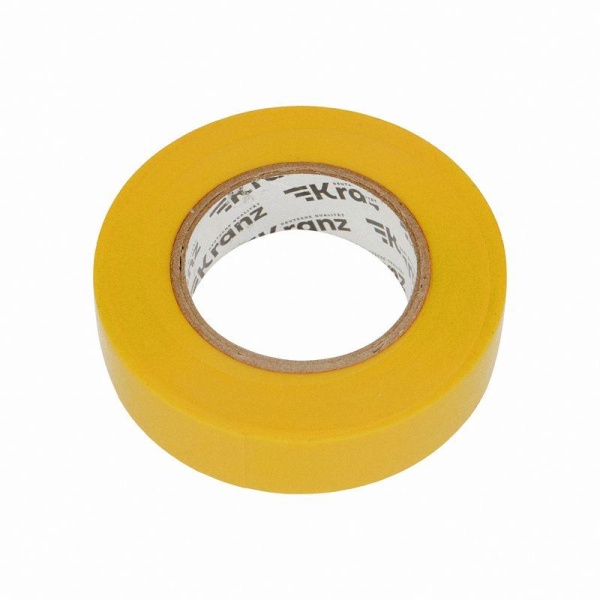 Изолента ПВХ 0.13х19мм 25м желт. Kranz KR-09-2202