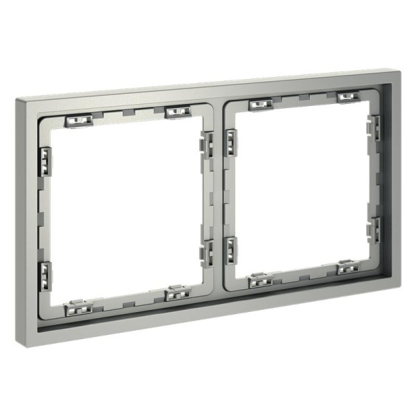 Рамка 2-м S70 пластик. сталь Voltum VLS100205