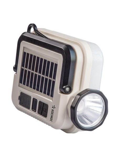 Фонарь кемпинговый аккум. 5Вт Laser Led/59 SMDLed/Li-ion2х18650/2400мА.ч солн. пан КОСМОС(KOC620Lit)