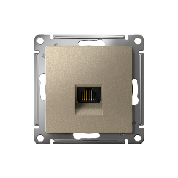 Розетка компьютерная AtlasDesign RJ45 кат.5E механизм шампань SE ATN000583