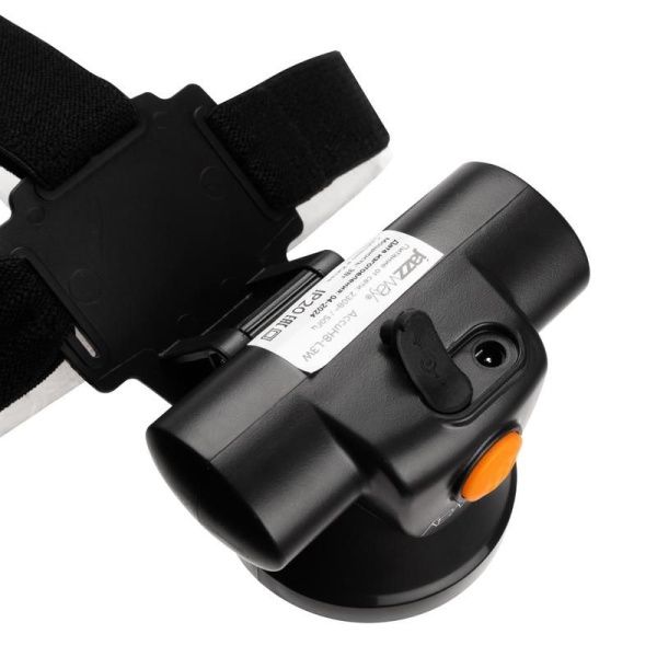 Фонарь аккумуляторный налобный AccuH8-L3W 3Вт IP20 2 режима: яркий 4ч/экономичн. 15ч аккум. 2А.ч регулир. угол наклона JazzWay 5024571