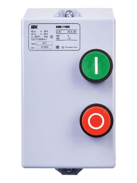 Контактор КМИ-11860 18А 380В/АС3 IP54 KARAT IEK KKM16-018-380-00
