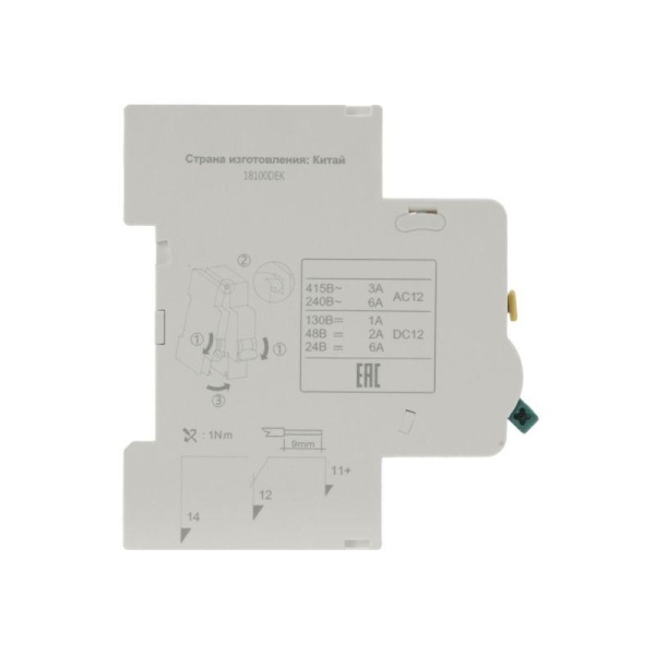 Контакт дополнительный для ВА-101 нов. DEKraft 18100DEK